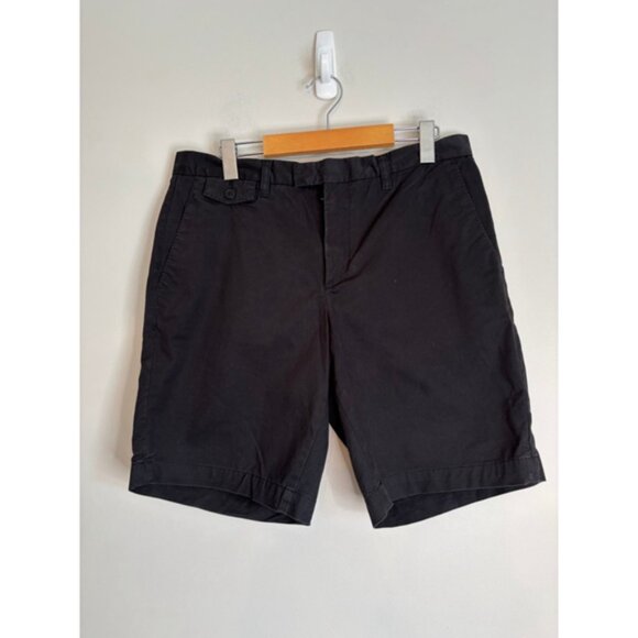 Ted Baker Mens 32R 9inch Inseam Chino Shorts Black Preppy Casual Cotton Designer - Picture 2 of 11